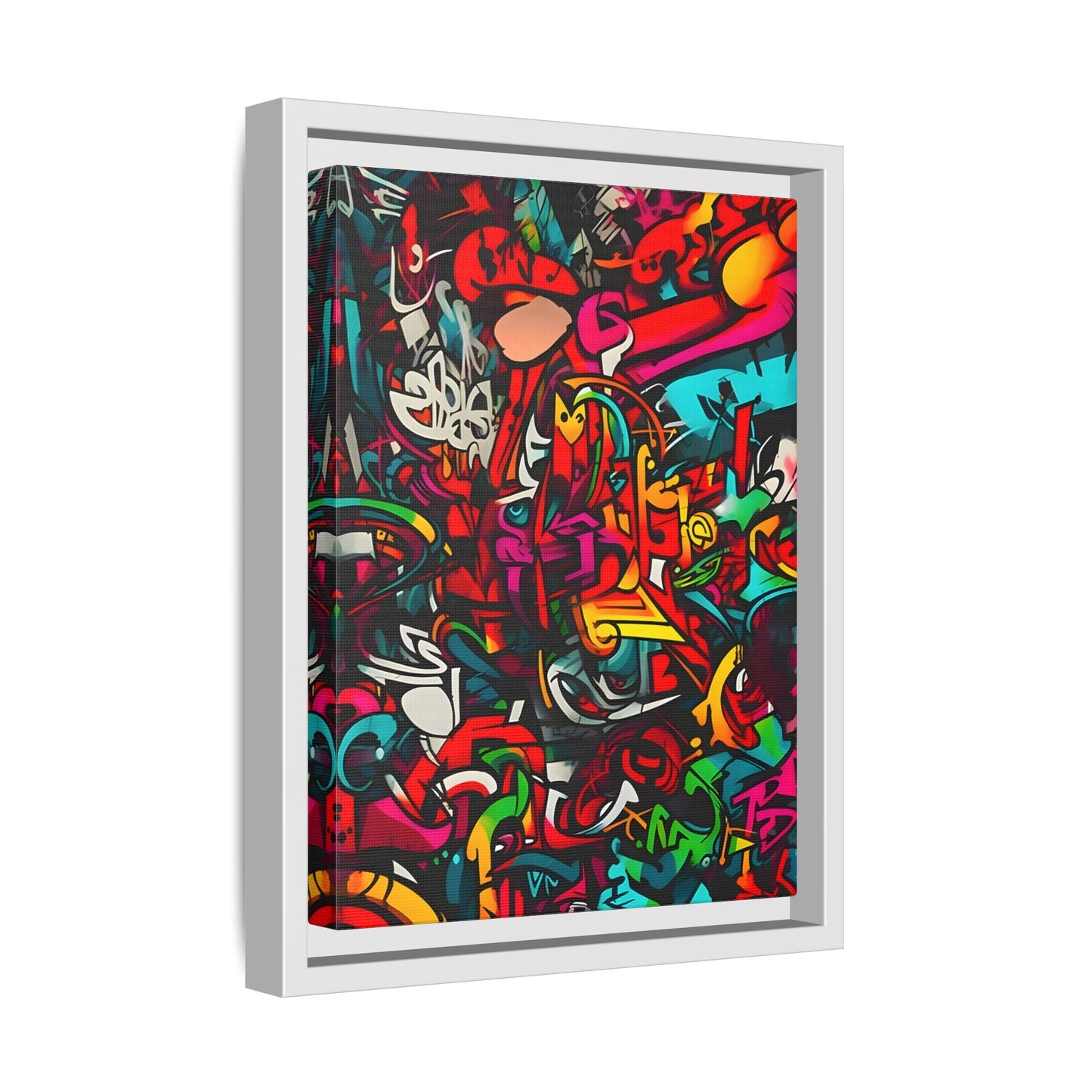 Colorful Urban Graffiti Canvas Art - Framed Wall Decor