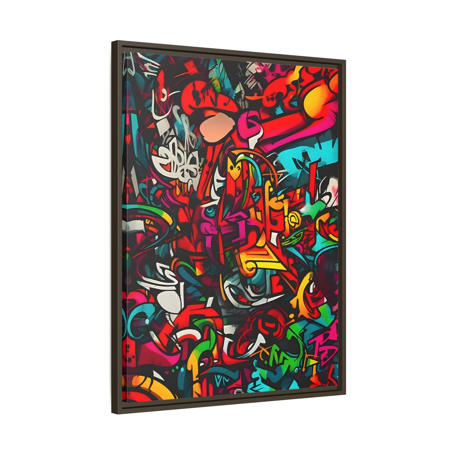 Colorful Urban Graffiti Canvas Art - Framed Wall Decor