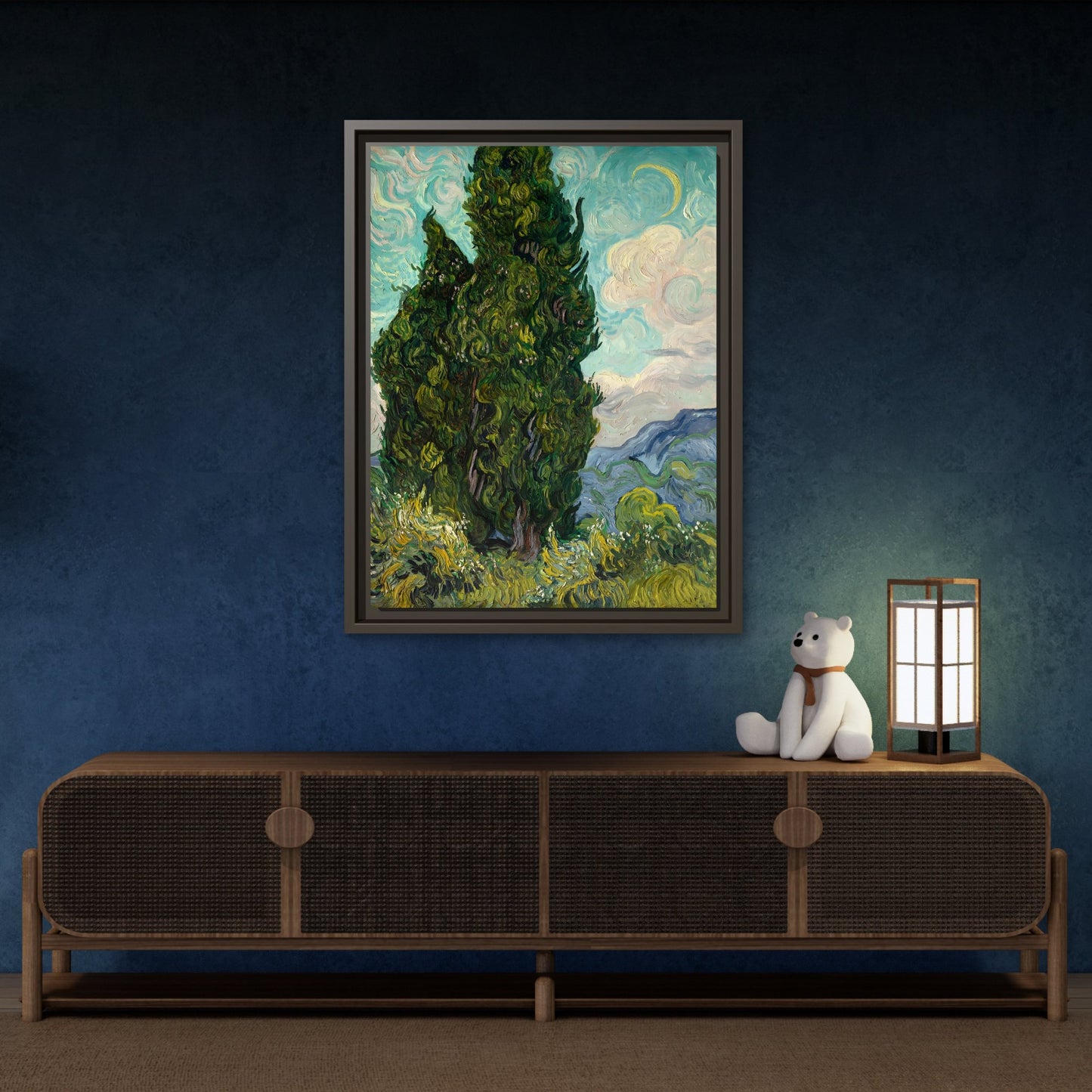 Cypresses Canvas Print - Framed Van Gogh Wall Art Prints
