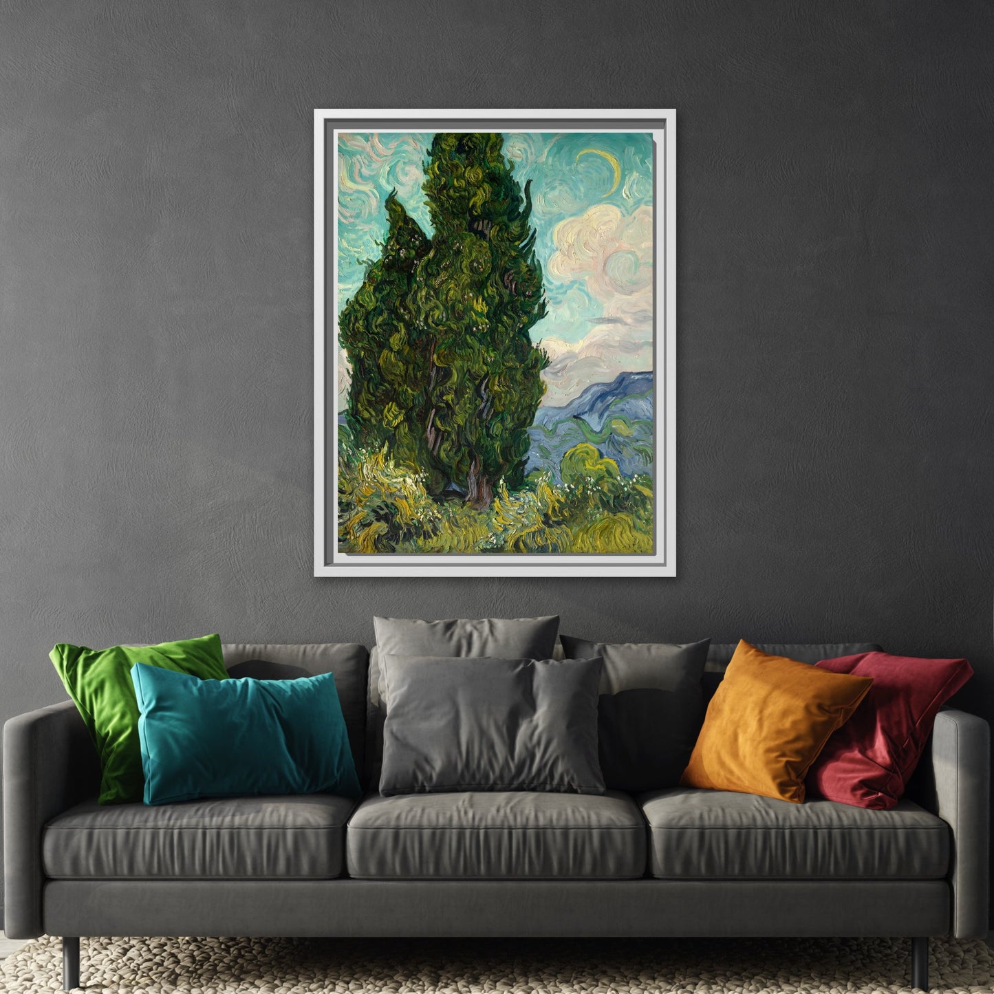 Cypresses Canvas Print - Framed Van Gogh Wall Art Prints