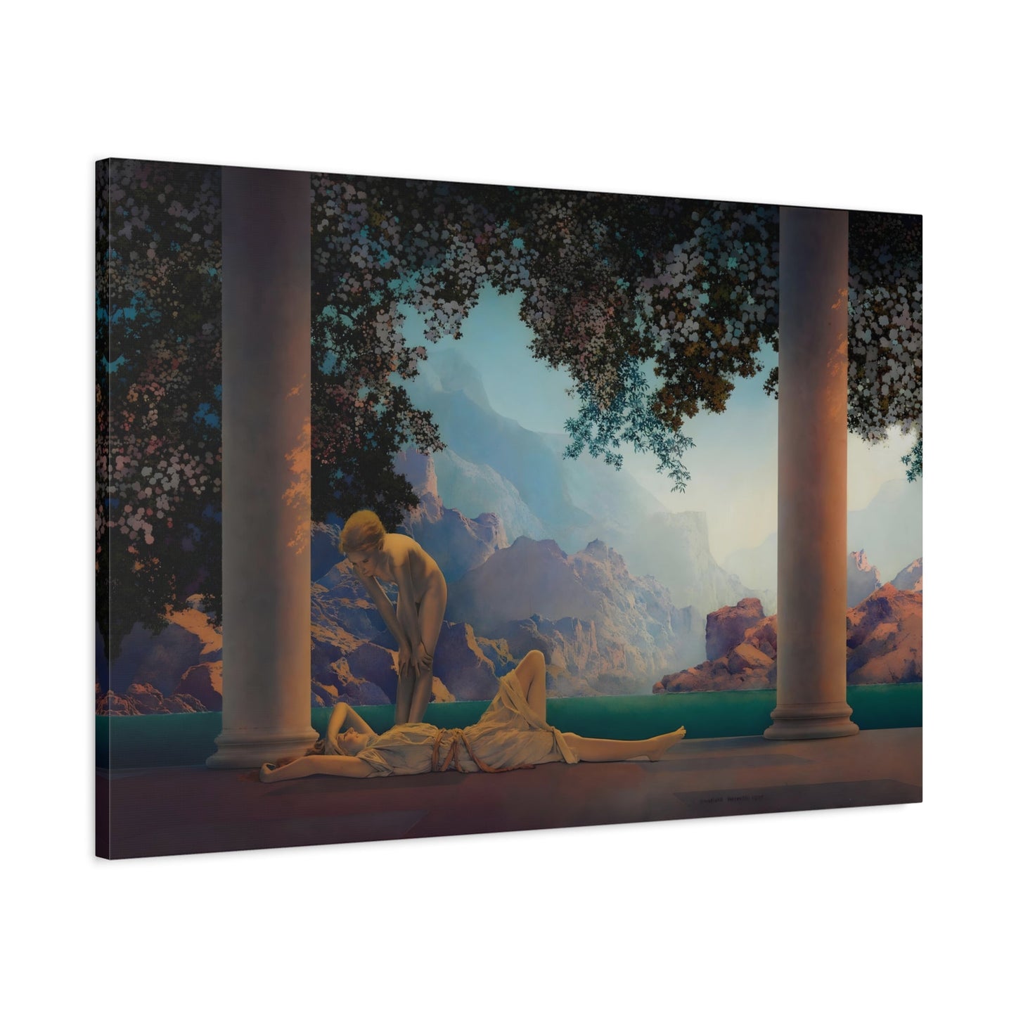 Daybreak Artist Landscape Canvas Wall Art - Famous Romantic Parrish Print