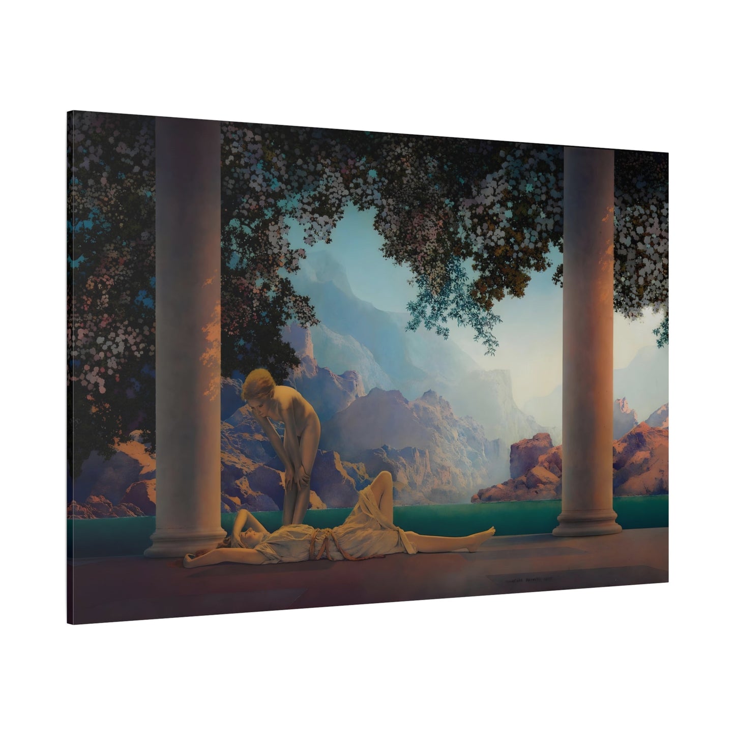 Daybreak Artist Landscape Canvas Wall Art - Famous Romantic Parrish Print