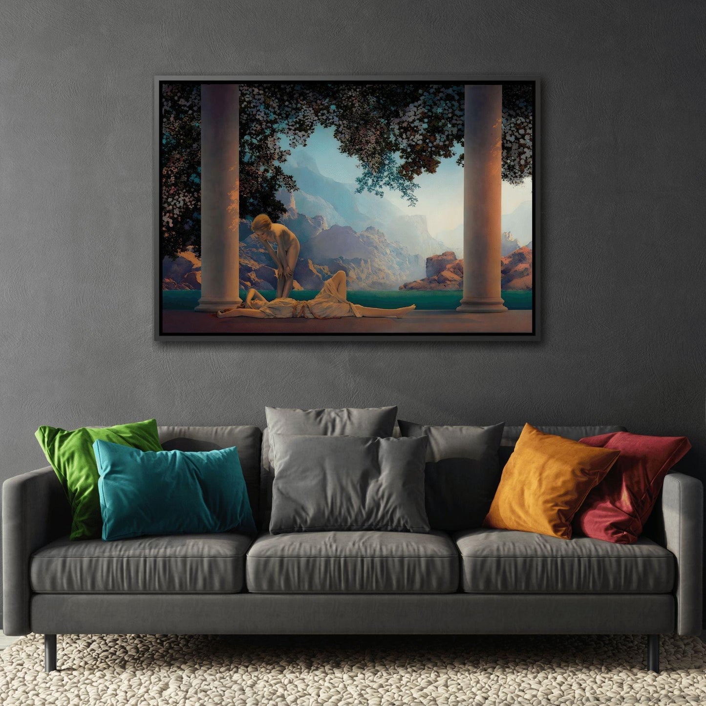 Daybreak Framed Canvas Print - Romantic Parrish Landscape Wall Art