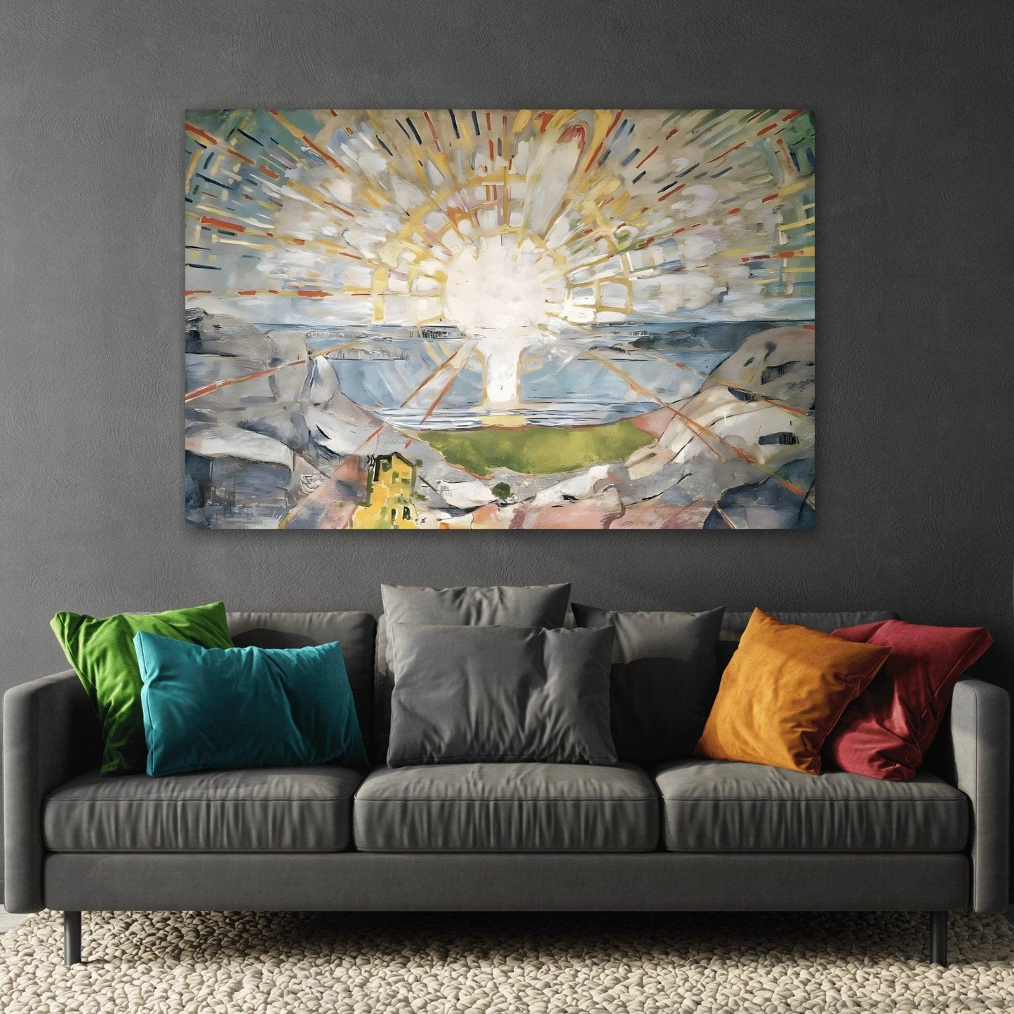 Edvard Munch The Sun Canvas Wall Art Print
