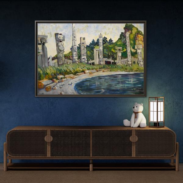 Emily Carr Skedans Canvas Print - Large Framed Famous Canadian Wall Art