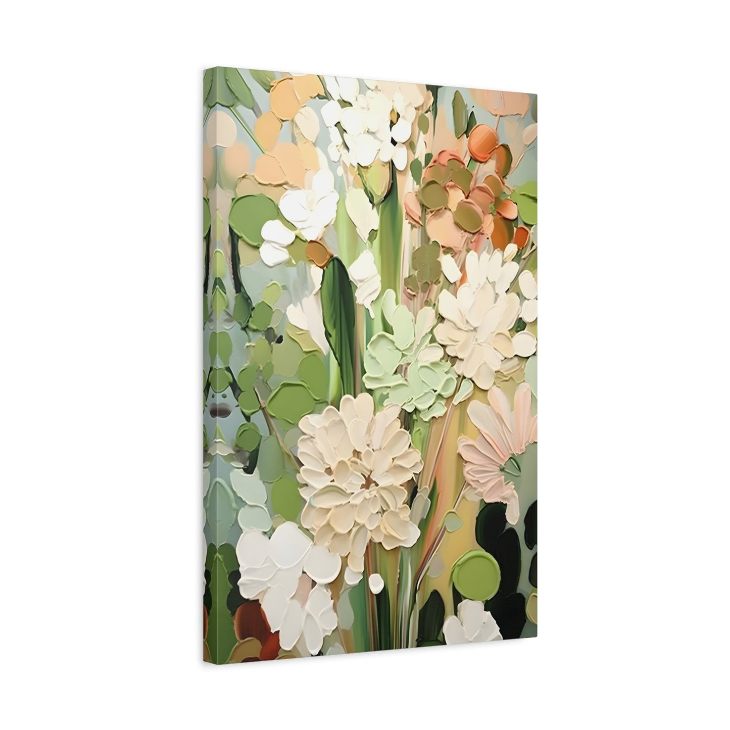Floral Matte Canvas Wall Art - Vibrant Stretched Decorative Piece