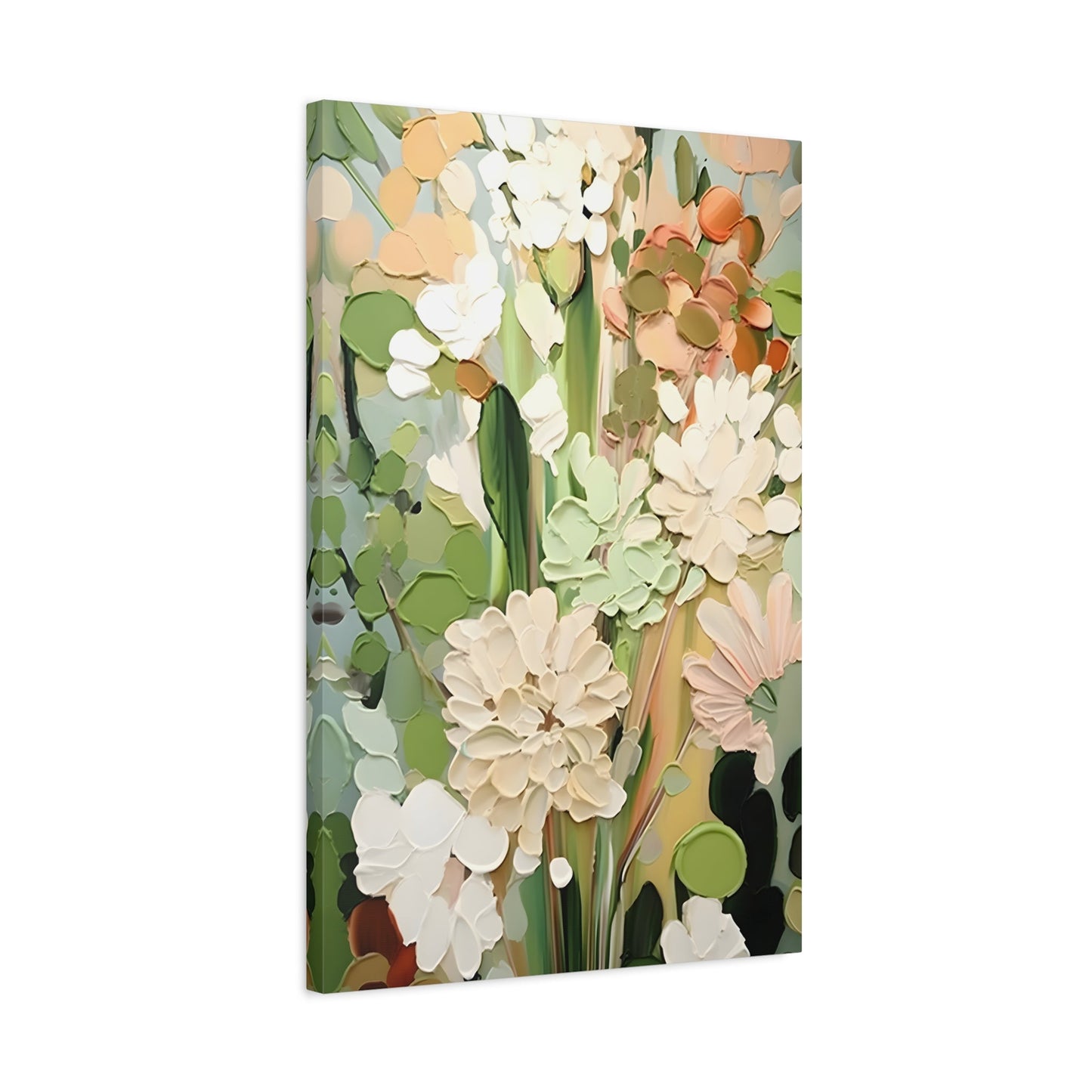 Floral Matte Canvas Wall Art - Vibrant Stretched Decorative Piece