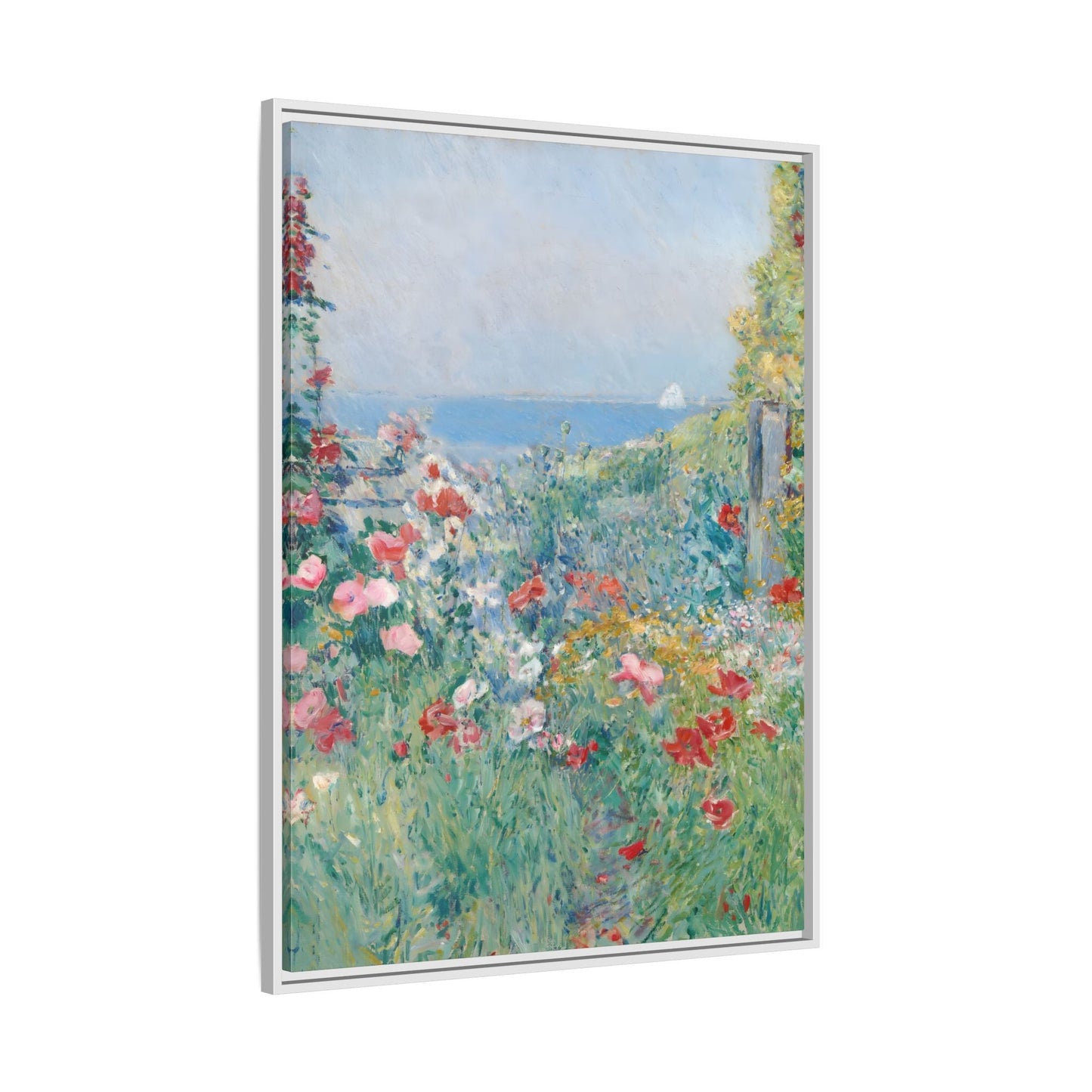 Flowers on Canvas Wall Art - Colorful Floral Landscape Print