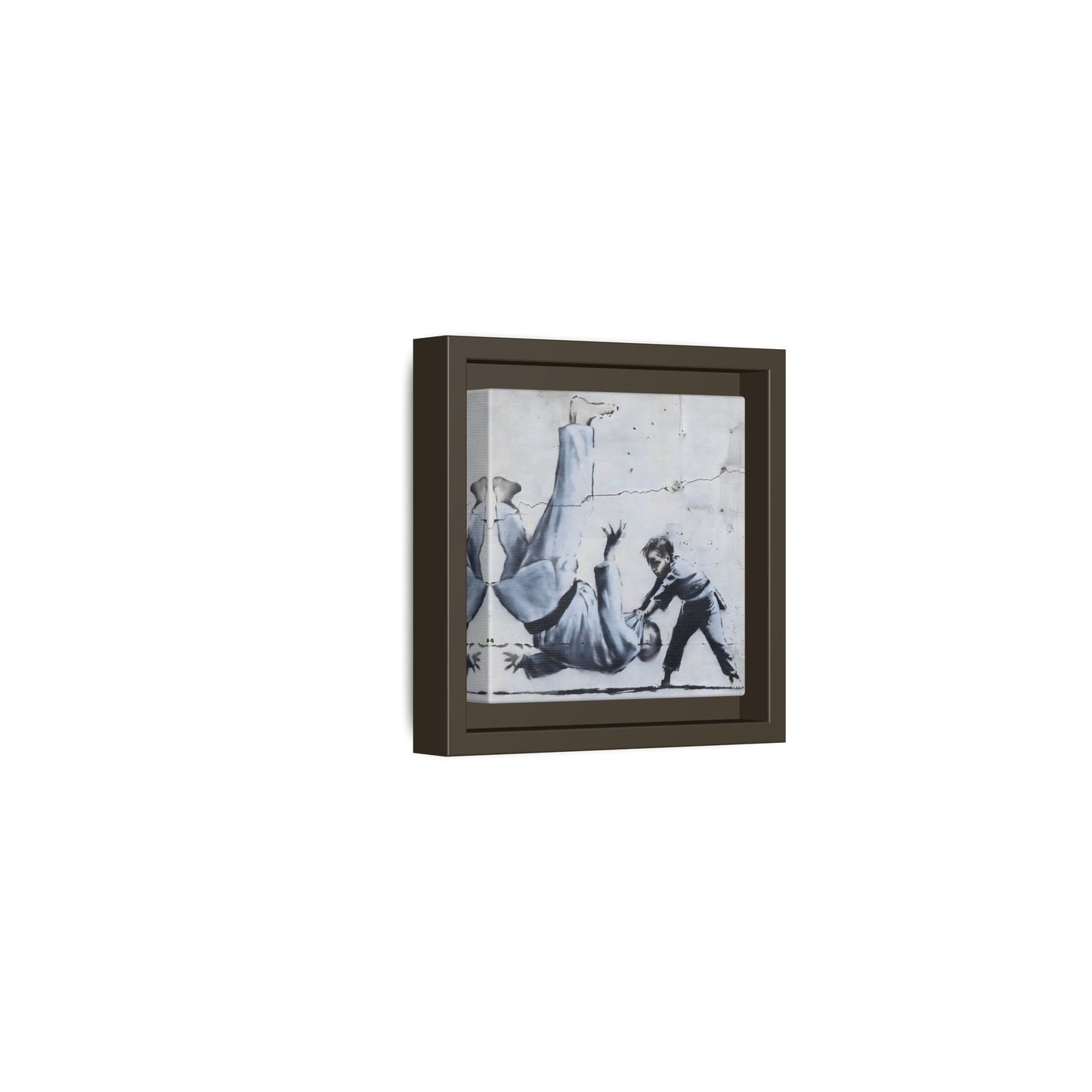 Framed Judoka Banksy Wall Art Canvas Street Graffiti Decor Prints