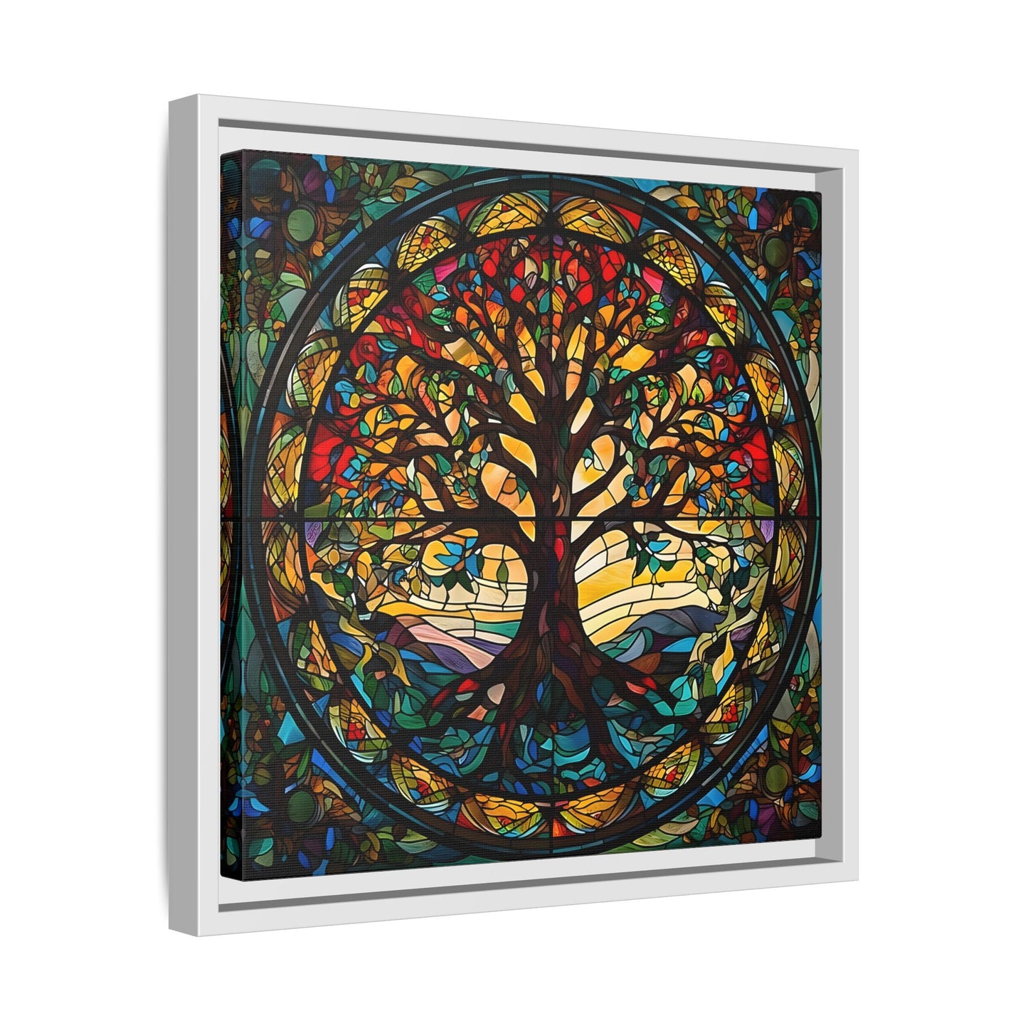 Framed Yggdrasil Celtic Norse Mythology Canvas Wall Art Prints