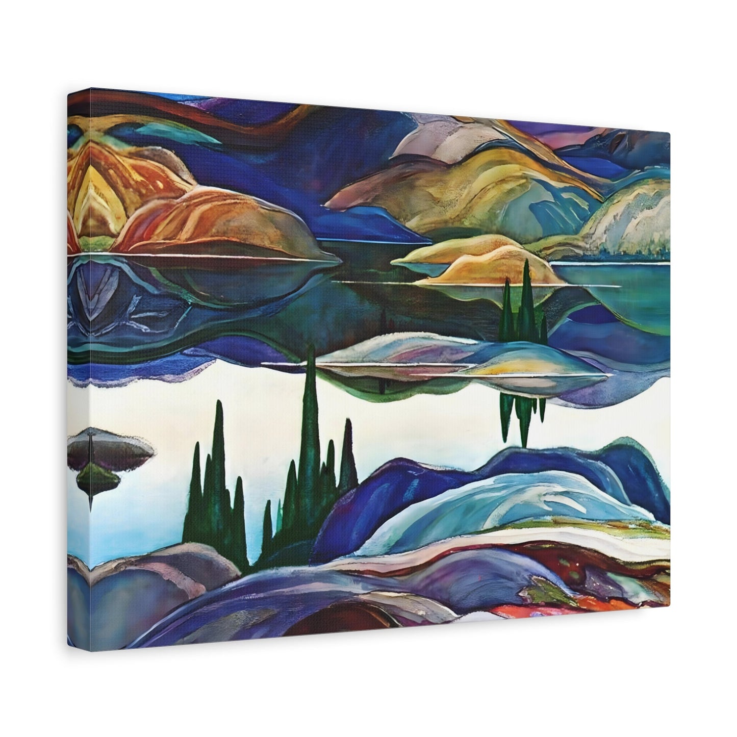 Franklin Carmichael Mirror Lake Ontario Canada Landscape Canvas Wall Art Print