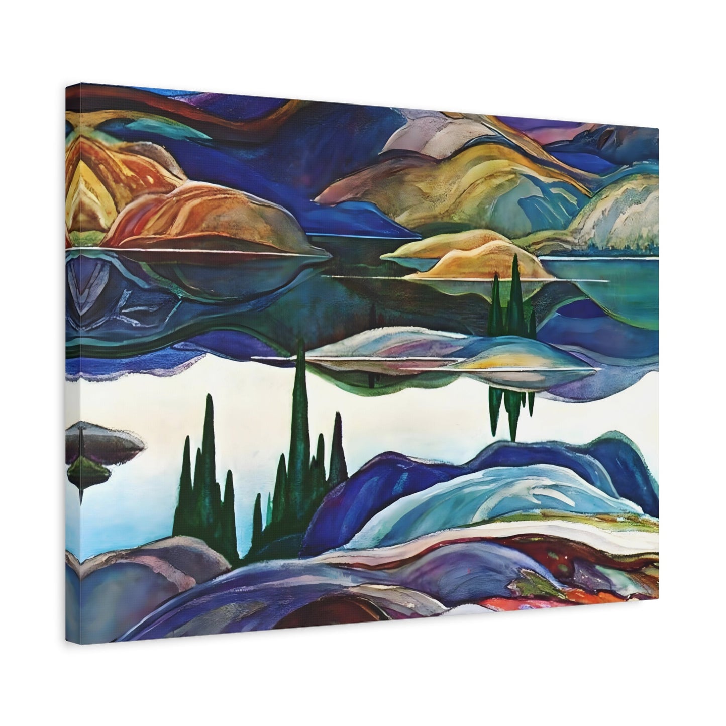 Franklin Carmichael Mirror Lake Ontario Canada Landscape Canvas Wall Art Print