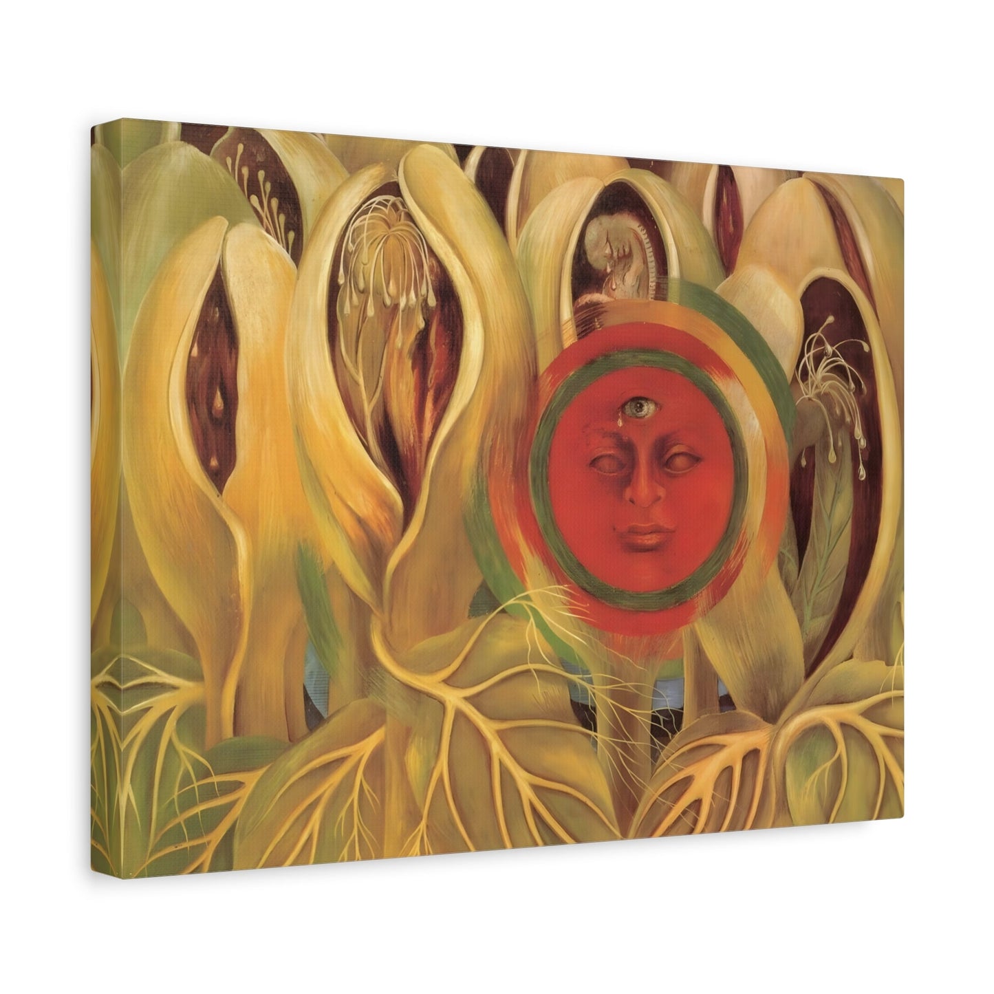 Frida Kahalo Sun and Life Canvas Print - Framed Stretched Wall Art Painting Reproduction