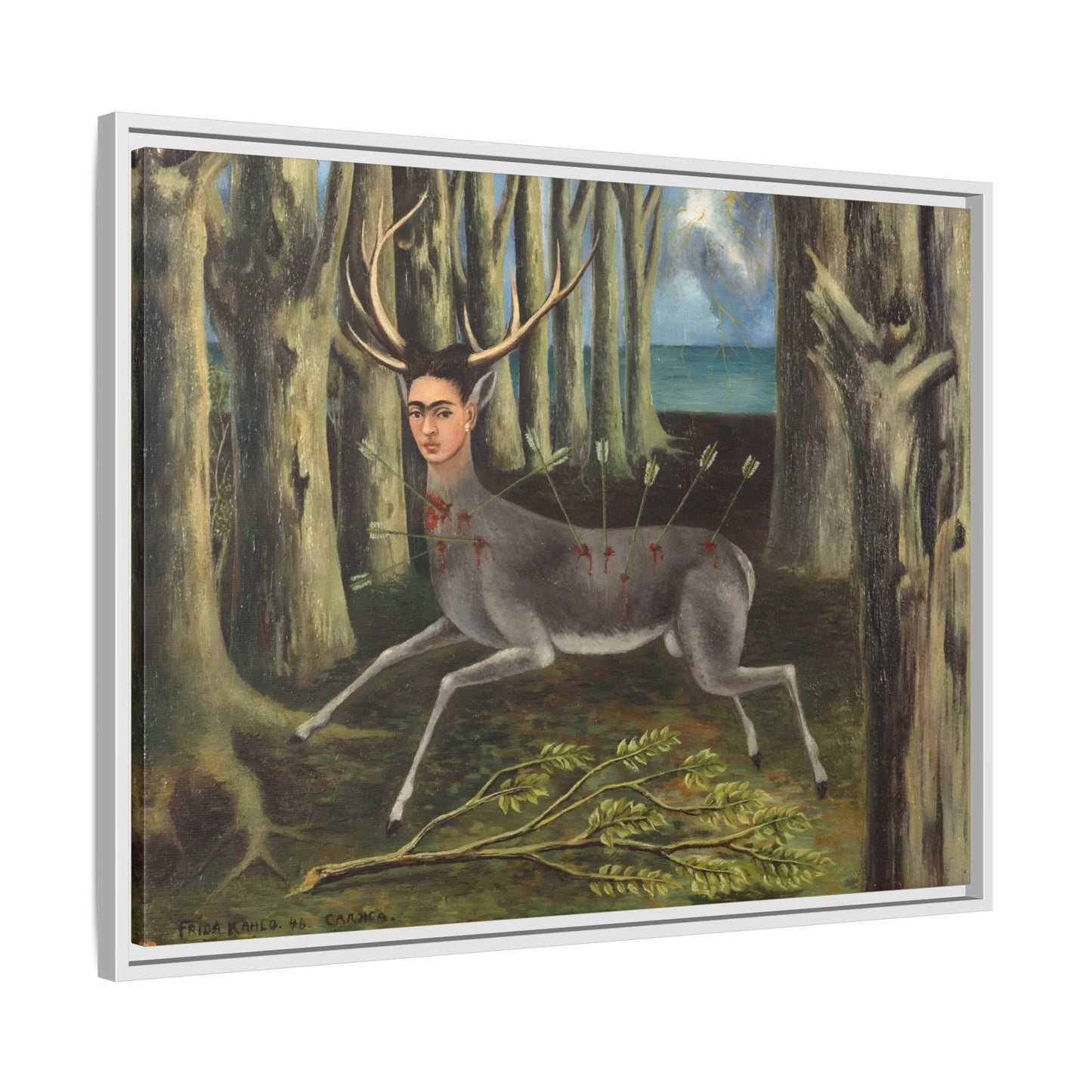 Frida Kahlo Wounded Deer Canvas Prints - Framed Wall Art Print