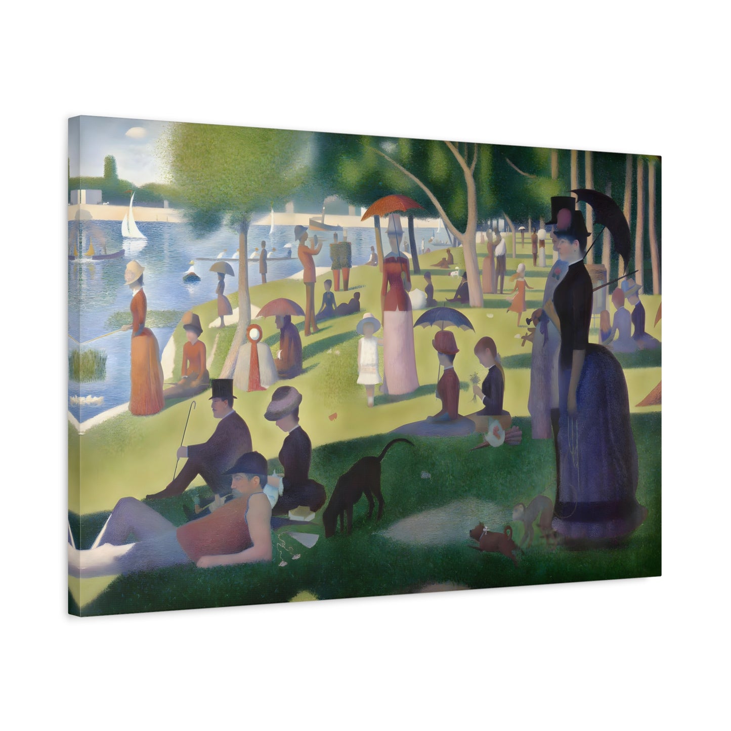 Georges Seurat Sunday Afternoon - Canvas Wall Art Print Reproduction