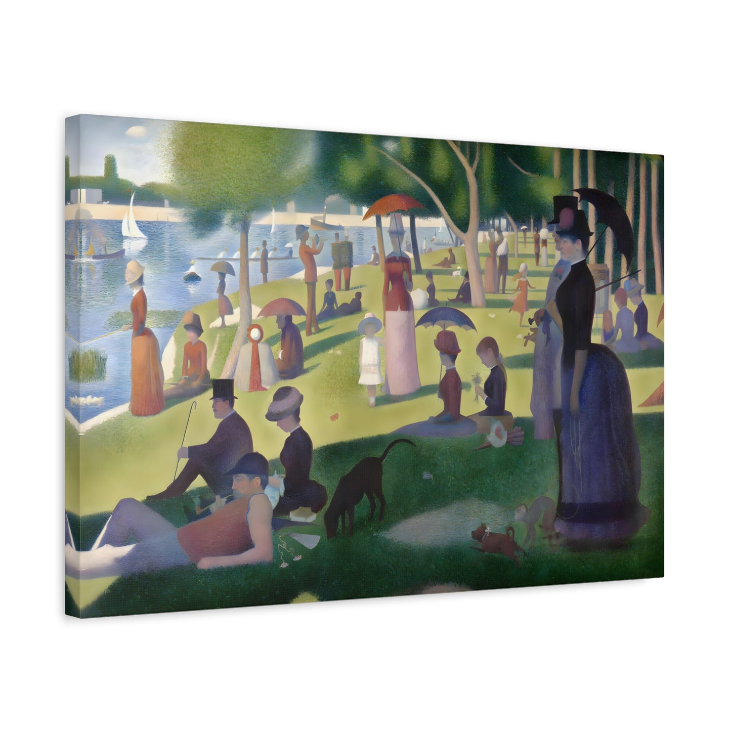 Georges Seurat Sunday Afternoon - Canvas Wall Art Print Reproduction