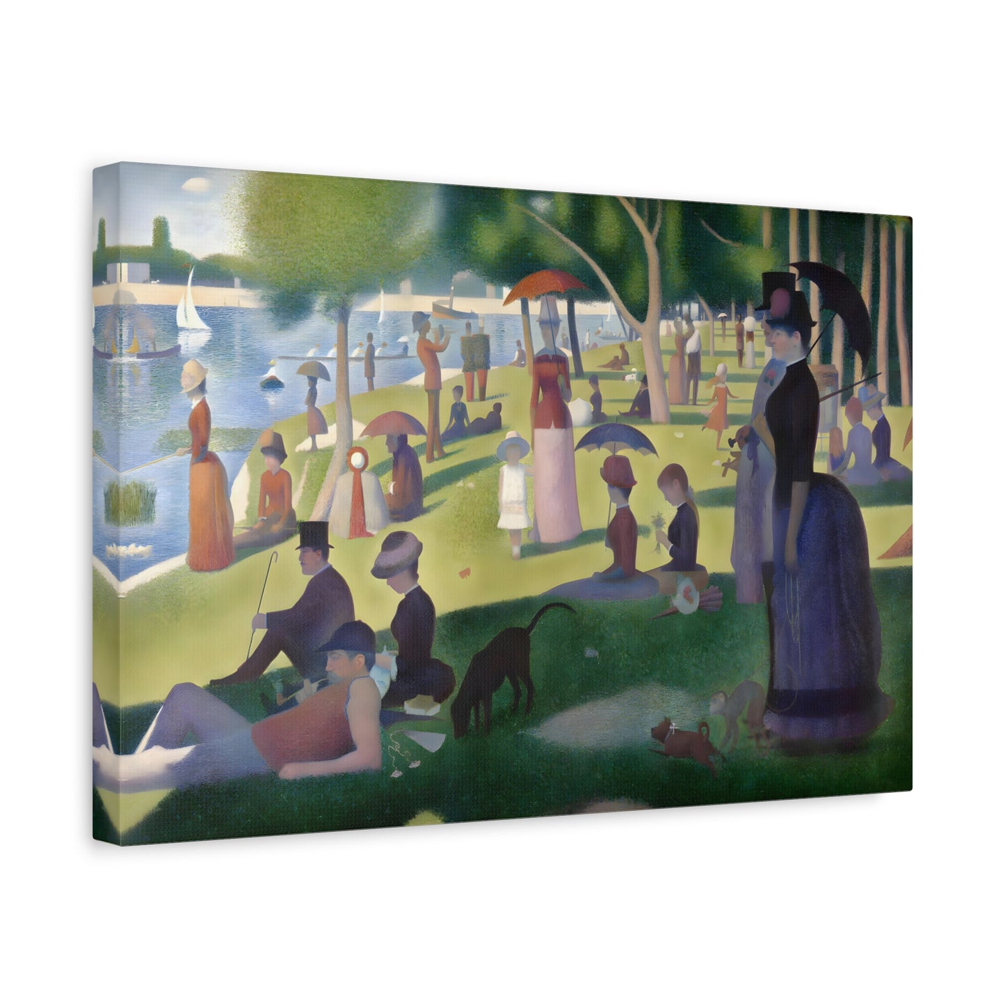 Georges Seurat Sunday Afternoon - Canvas Wall Art Print Reproduction
