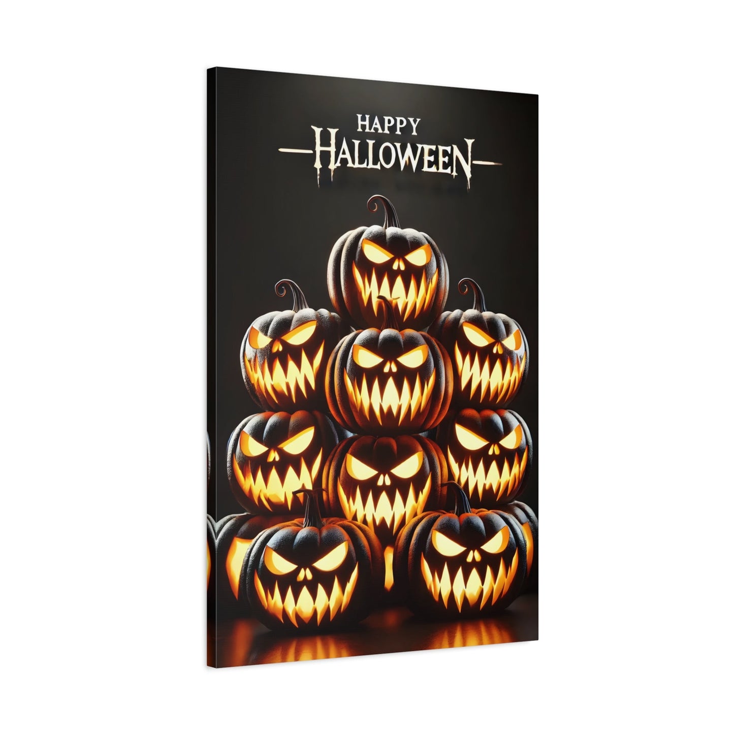 Halloween Pumpkin Canvas Wall Art - Spooky Home Decor