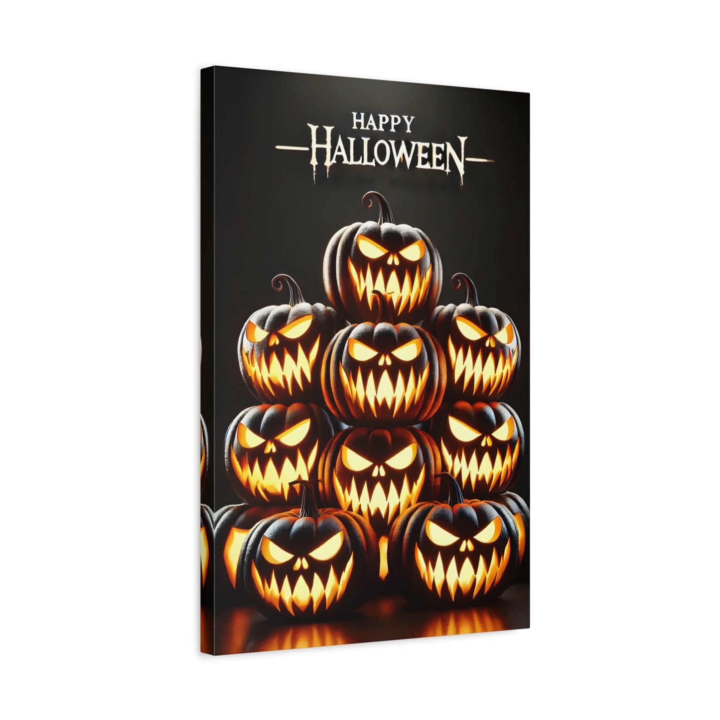 Halloween Pumpkin Canvas Wall Art - Spooky Home Decor