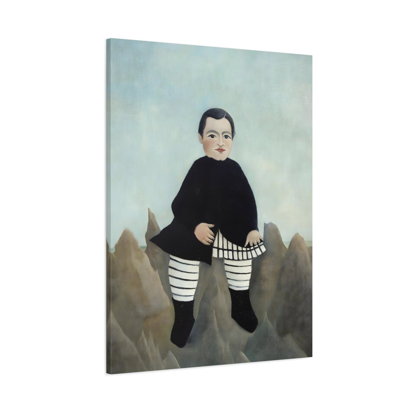 Henri Rousseau Boy on the Rocks - Framed Canvas Wall Art Painting Print