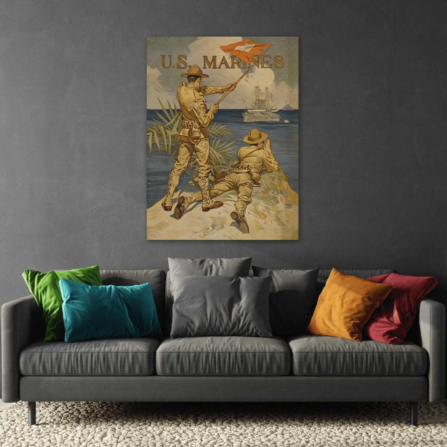JC Joseph Christian Leyendecker U.S. Marines - Canvas Art Print