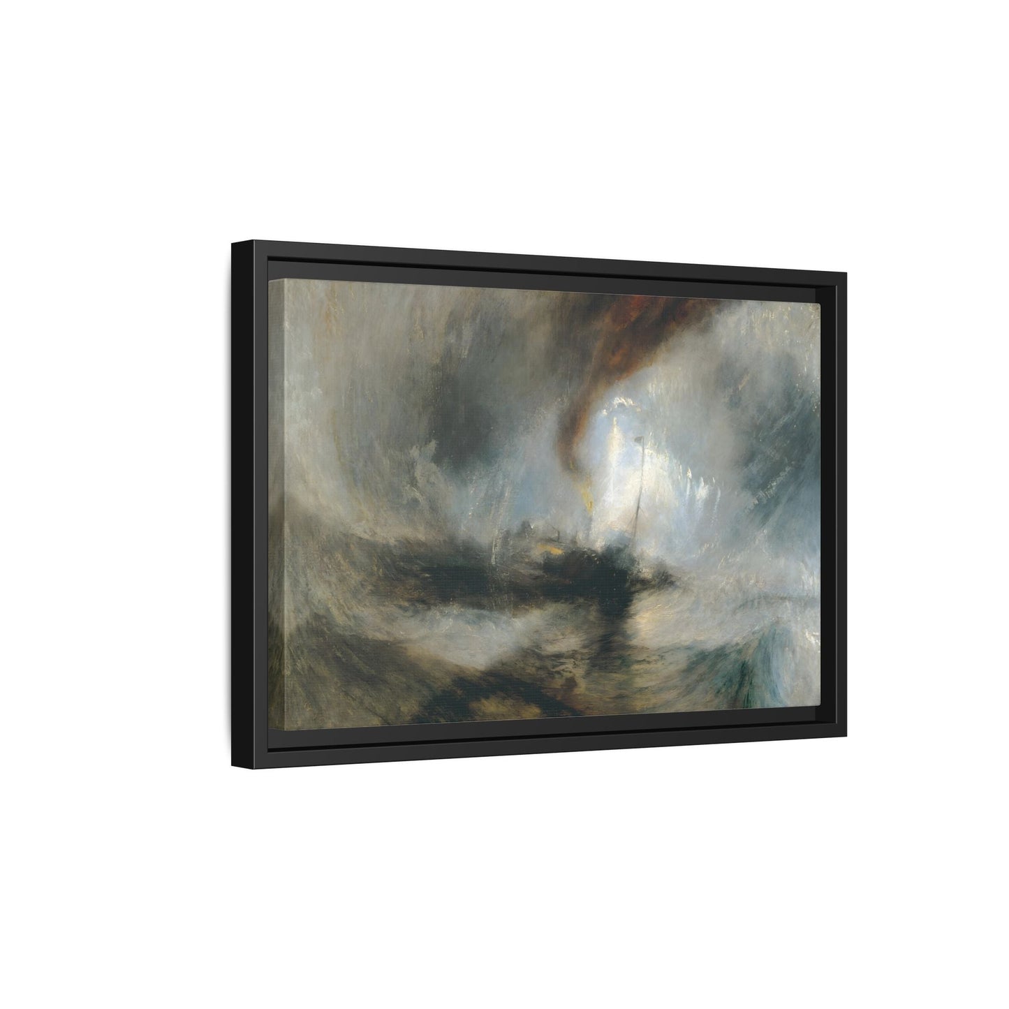 JMW Turner Watercolor Canvas Print - Abstract Snow Storm Boat Wall Art