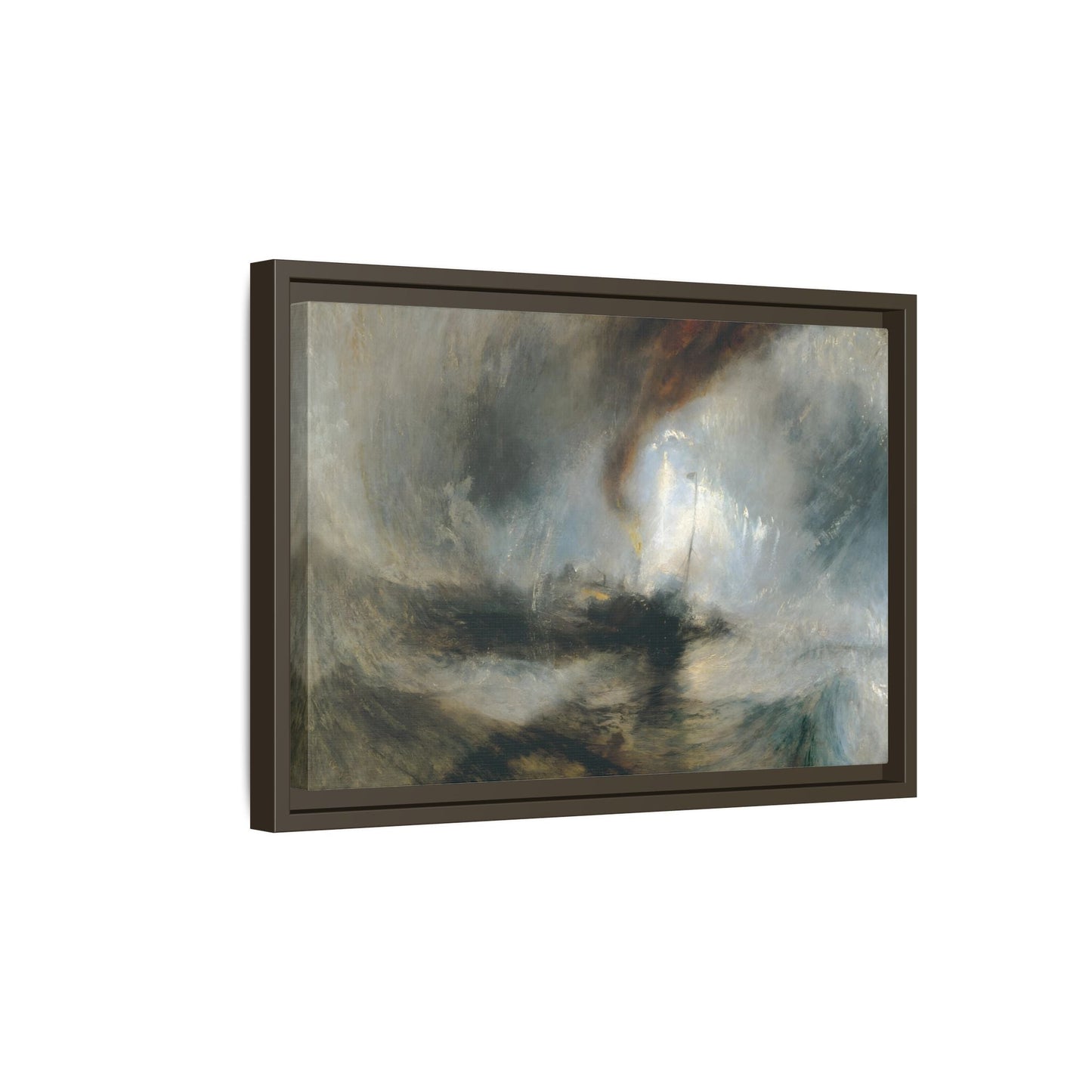 JMW Turner Watercolor Canvas Print - Abstract Snow Storm Boat Wall Art