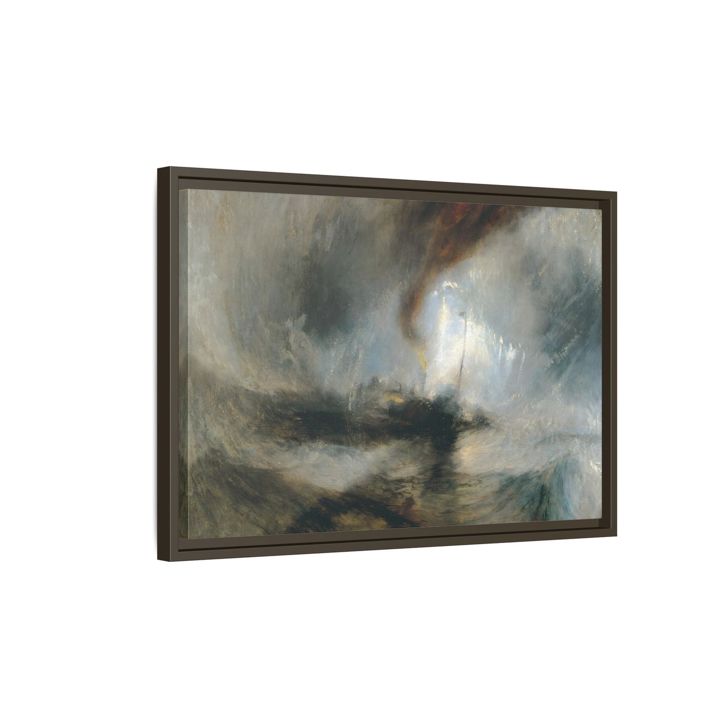 JMW Turner Watercolor Canvas Print - Abstract Snow Storm Boat Wall Art