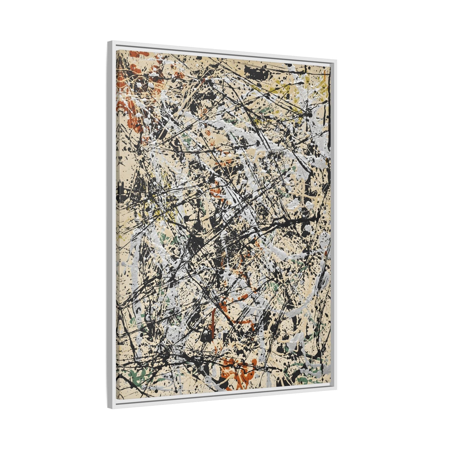 Jackson Pollock Abstract 32 - Large Framed Canvas Wall Art Print
