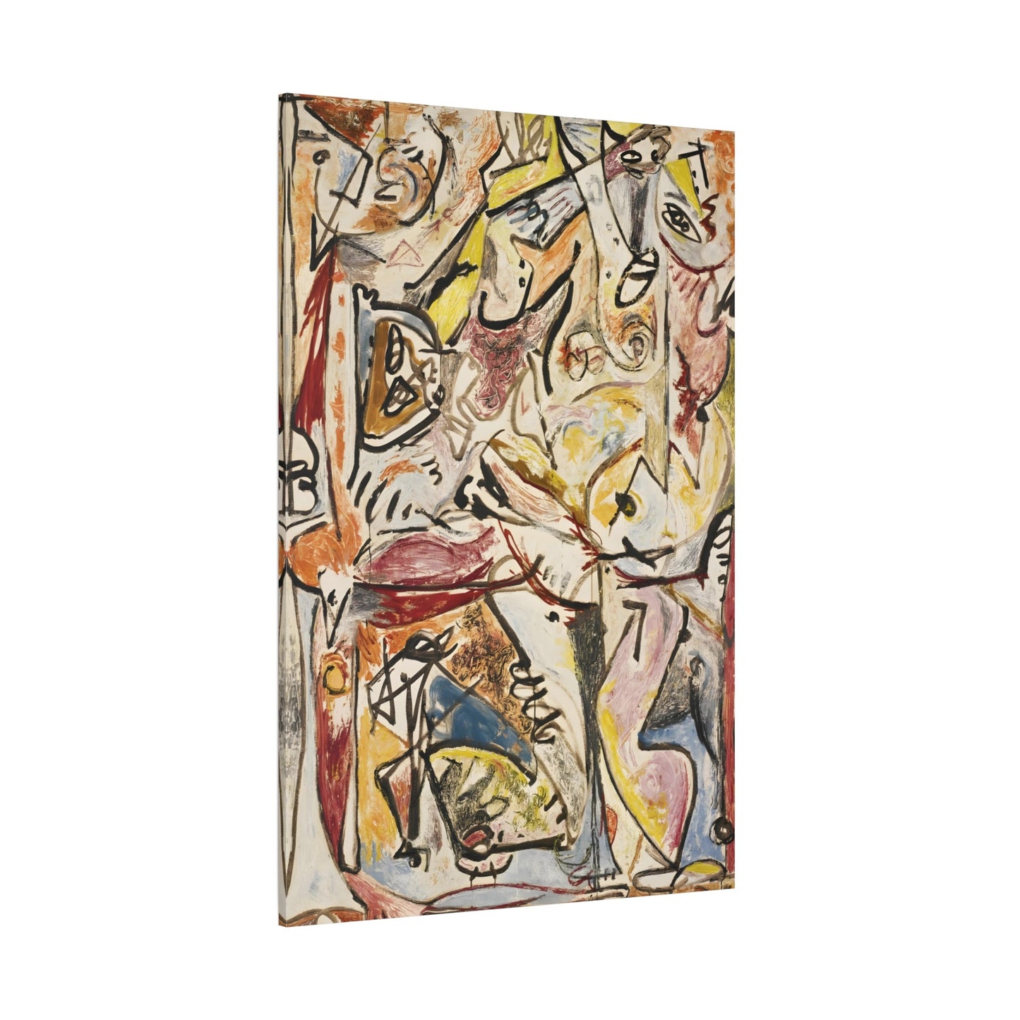 Jackson Pollock Blue Unconscious - Large Abstract Canvas Wall Art Print