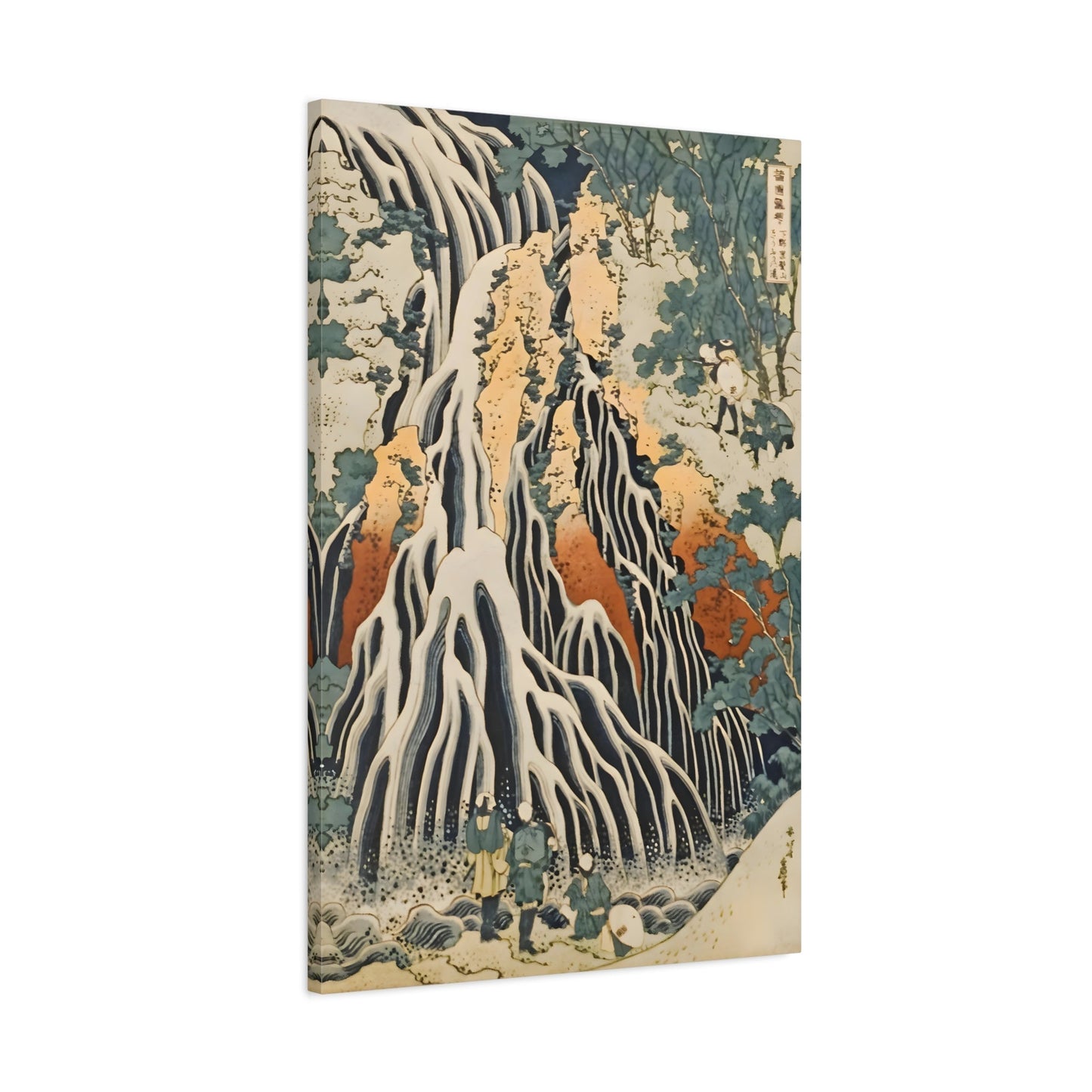 Katsushika Hokusai Waterfalls of the Provinces Canvas Print - Japanese Nature Art