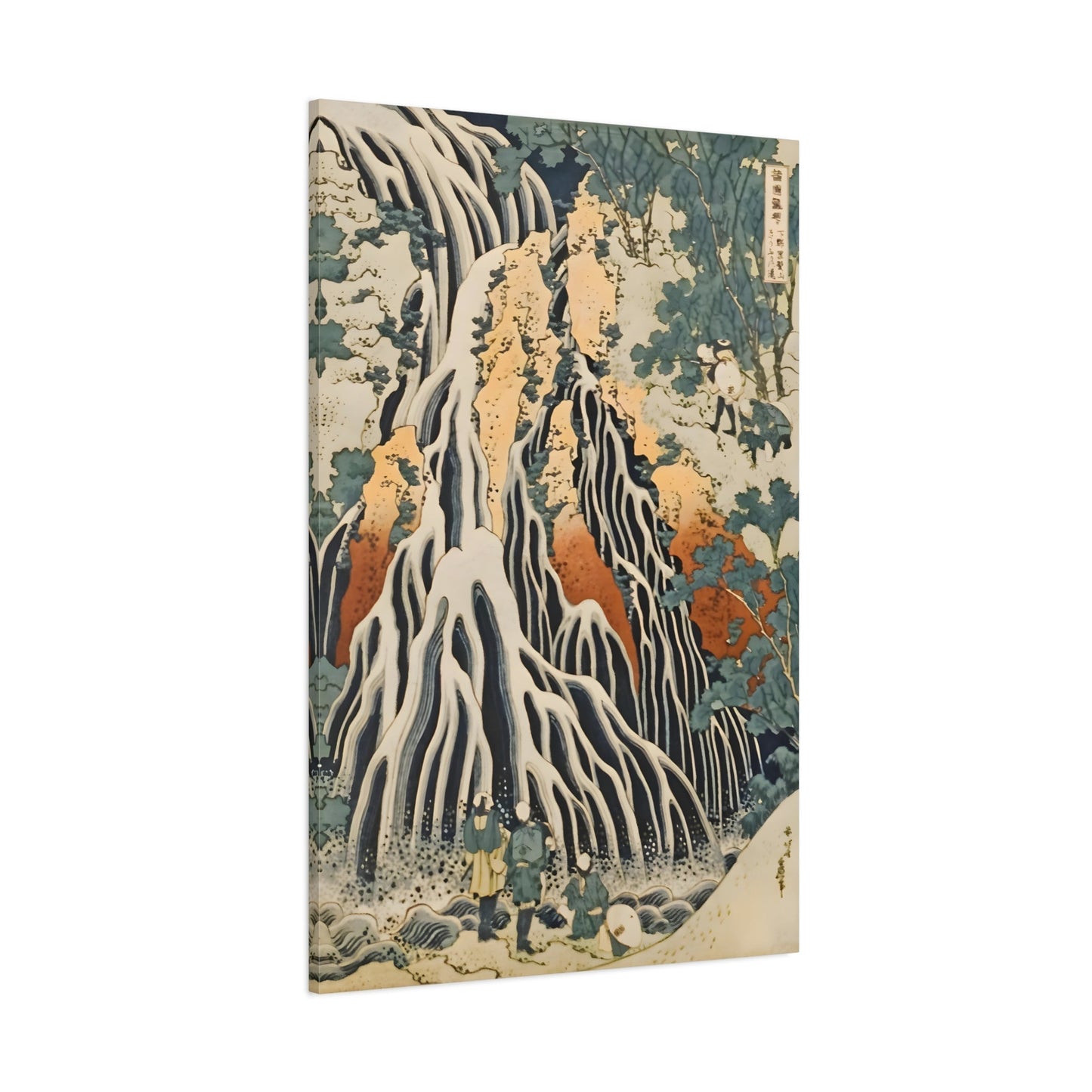 Katsushika Hokusai Waterfalls of the Provinces Canvas Print - Japanese Nature Art