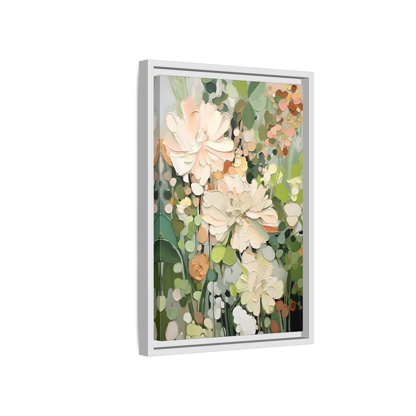 Large Abstract Flower Canvas - Minimalist Boho Wall Art Decor