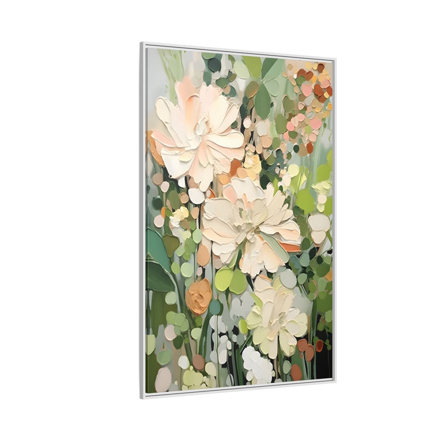Large Abstract Flower Canvas - Minimalist Boho Wall Art Decor