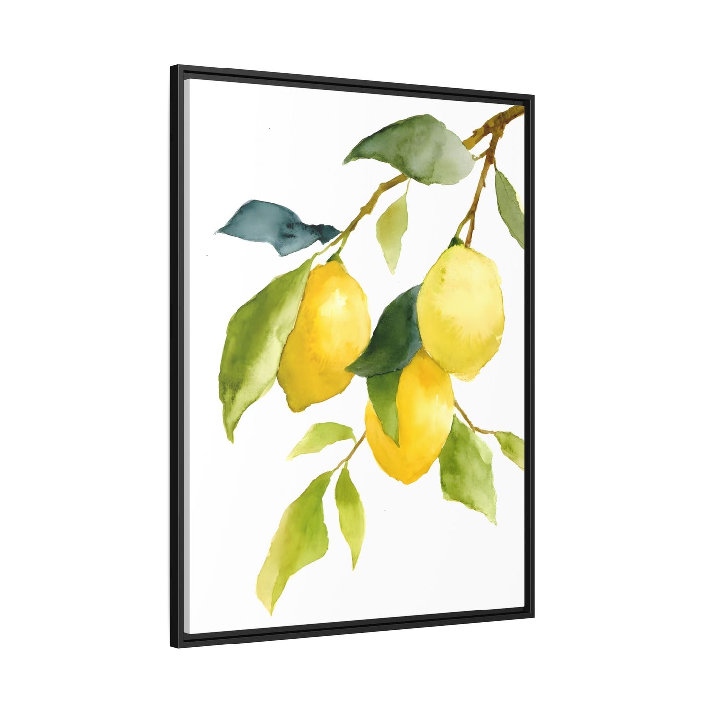 Lemon Branch Framed Canvas Wall Art Print