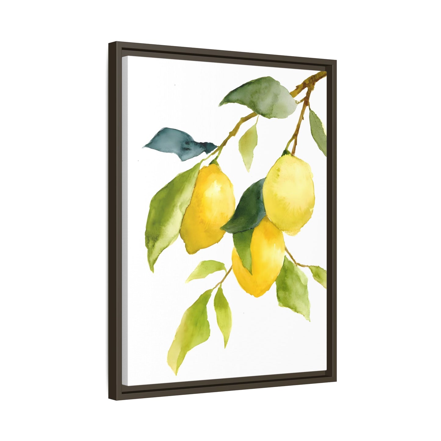 Lemon Branch Framed Canvas Wall Art Print