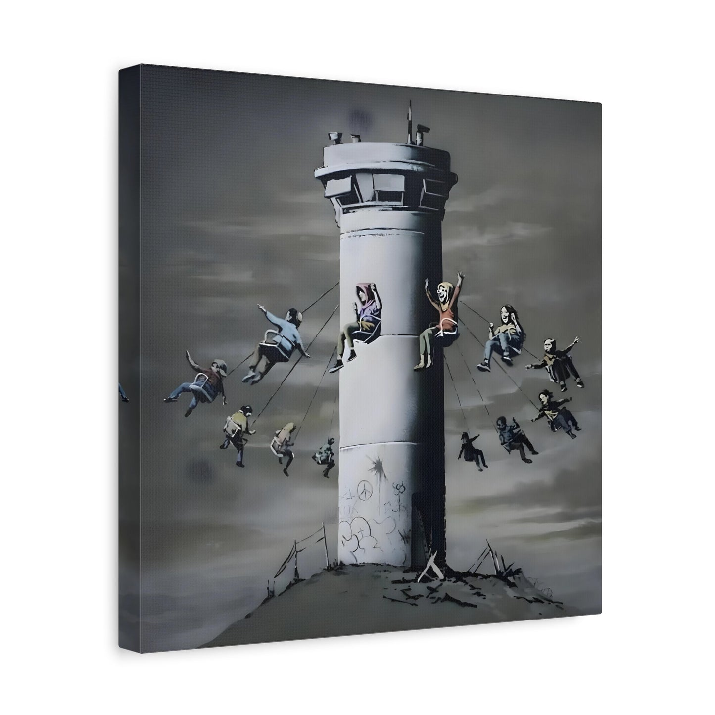 Luna Park Banksy Canvas Wall Art Print - Famous Wall Decor