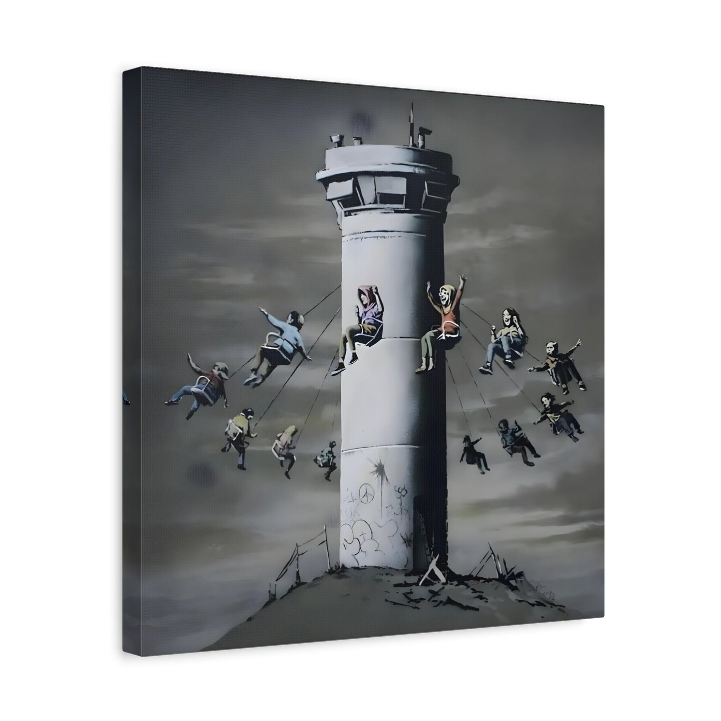 Luna Park Banksy Canvas Wall Art Print - Famous Wall Decor