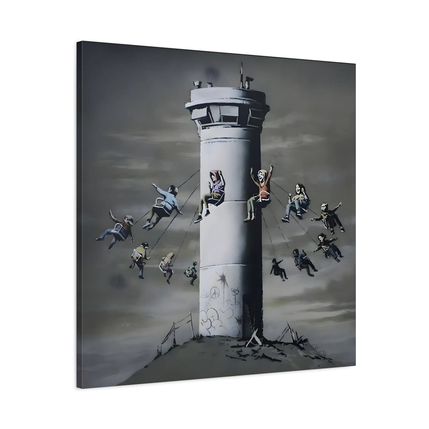 Luna Park Banksy Canvas Wall Art Print - Famous Wall Decor