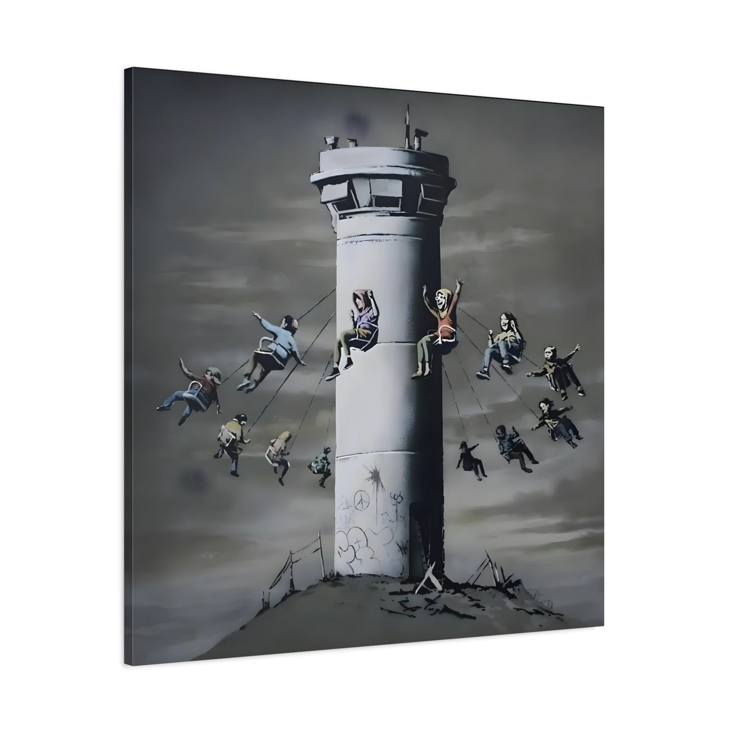 Luna Park Banksy Canvas Wall Art Print - Famous Wall Decor
