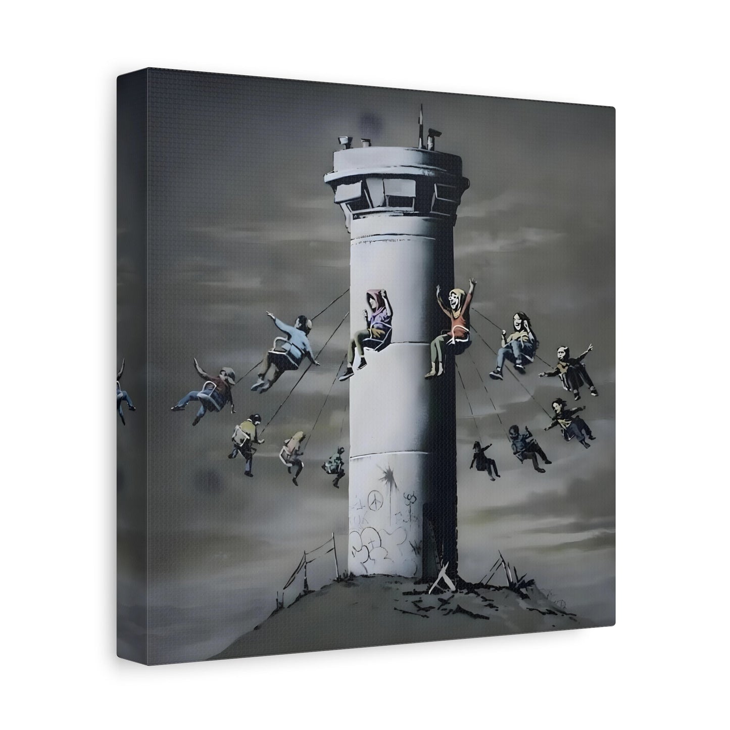 Luna Park Banksy Canvas Wall Art Print - Famous Wall Decor
