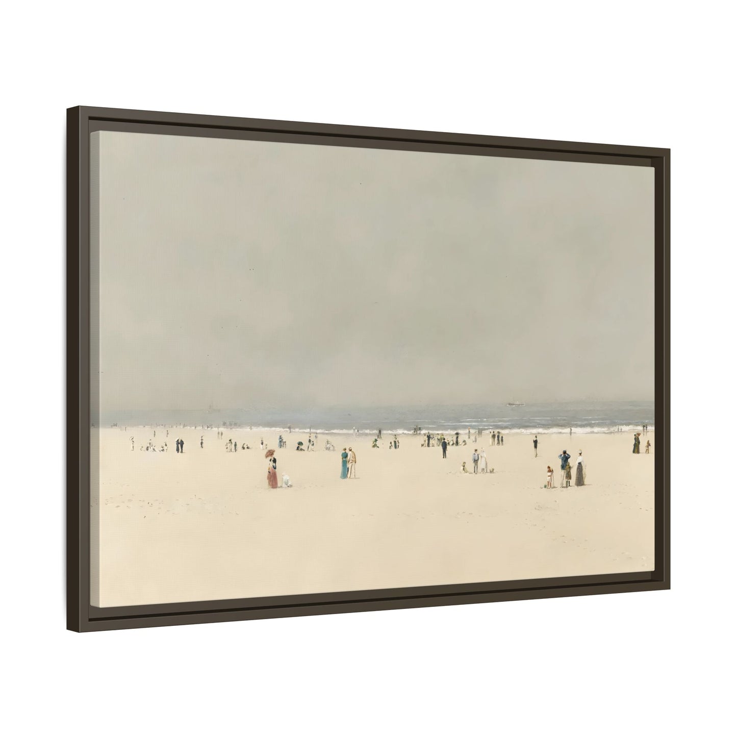 Minimalist Sand Sea Canvas, Summer Phantasy Vintage Beach Wall Art Prints