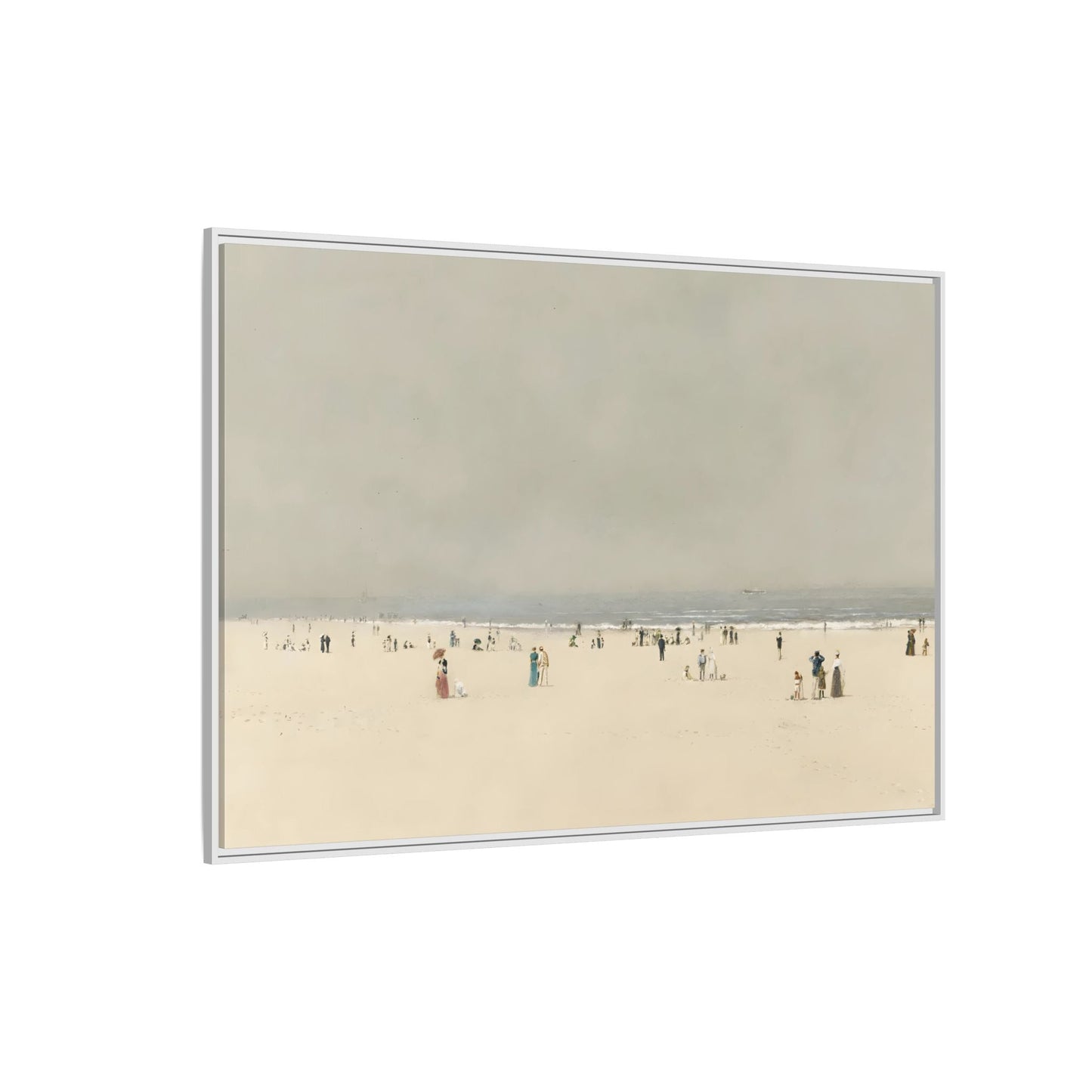 Minimalist Sand Sea Canvas, Summer Phantasy Vintage Beach Wall Art Prints