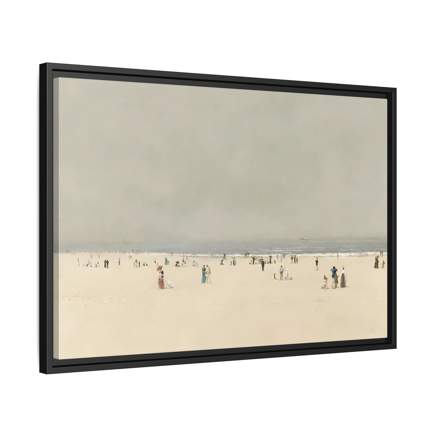Minimalist Sand Sea Canvas, Summer Phantasy Vintage Beach Wall Art Prints