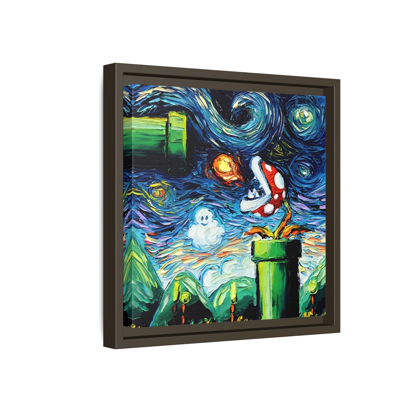 Modern Framed Abstract Starry Night Canvas Wall Art Prints