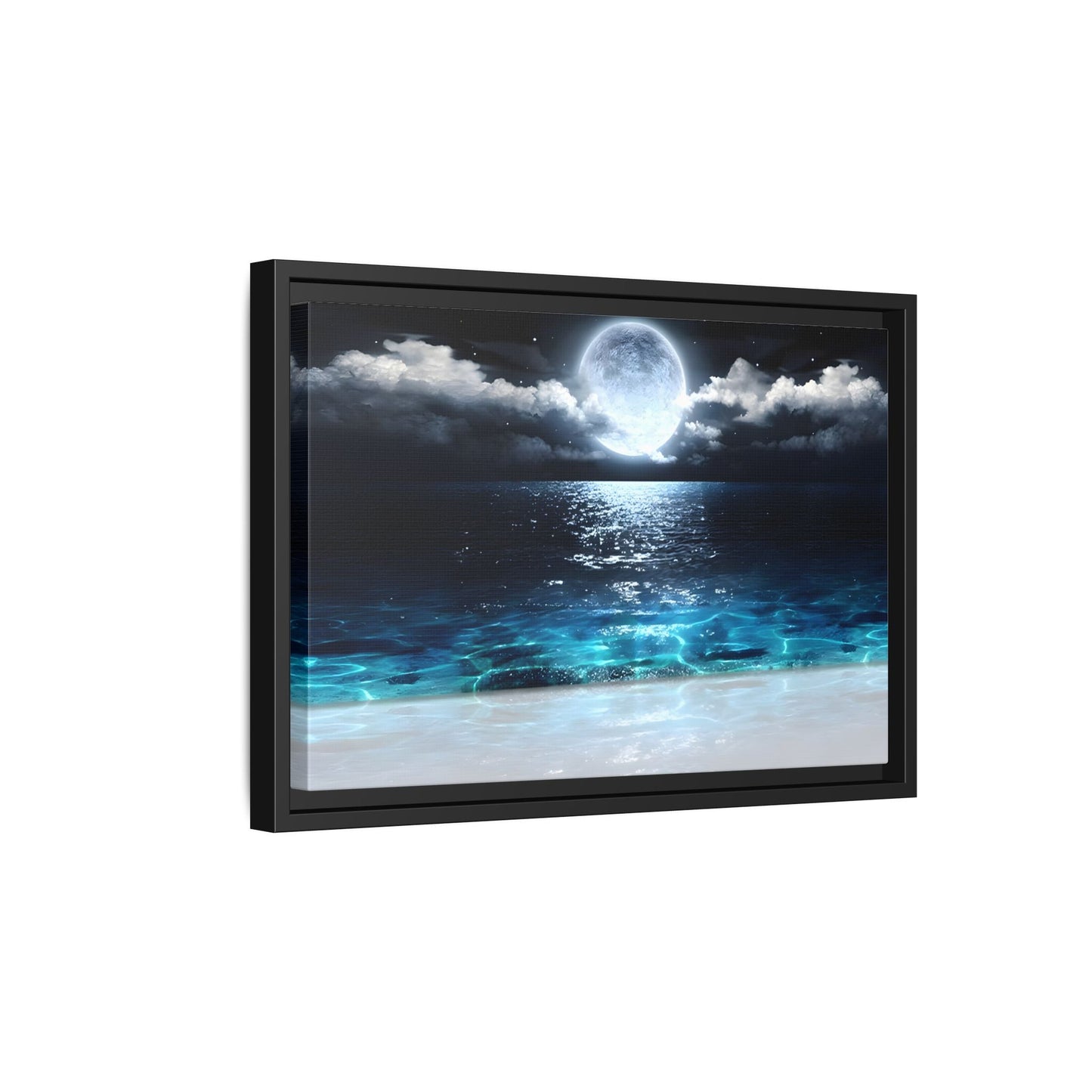 Ocean Moon Canvas Prints - Large Calm Sea Wall Art Sea Landscape