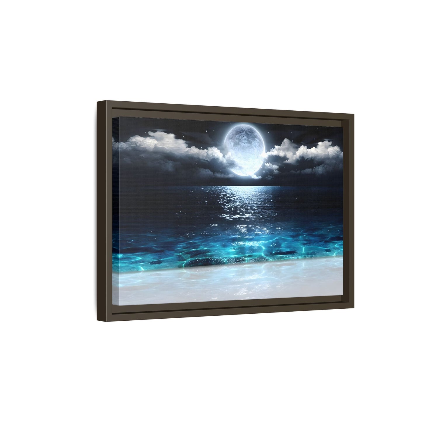 Ocean Moon Canvas Prints - Large Calm Sea Wall Art Sea Landscape