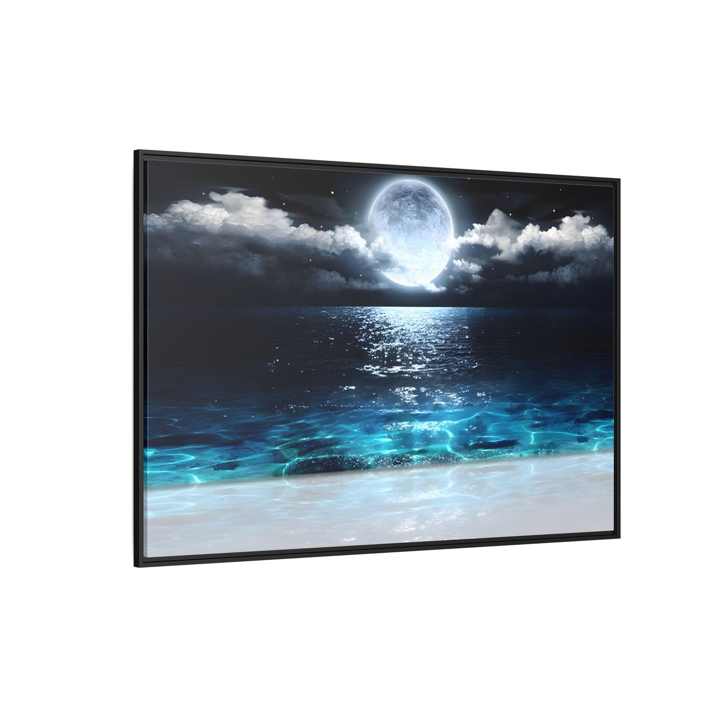 Ocean Moon Canvas Prints - Large Calm Sea Wall Art Sea Landscape