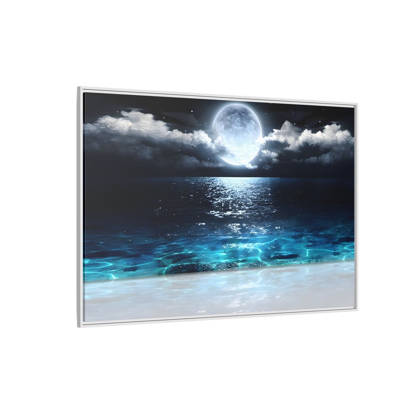 Ocean Moon Canvas Prints - Large Calm Sea Wall Art Sea Landscape