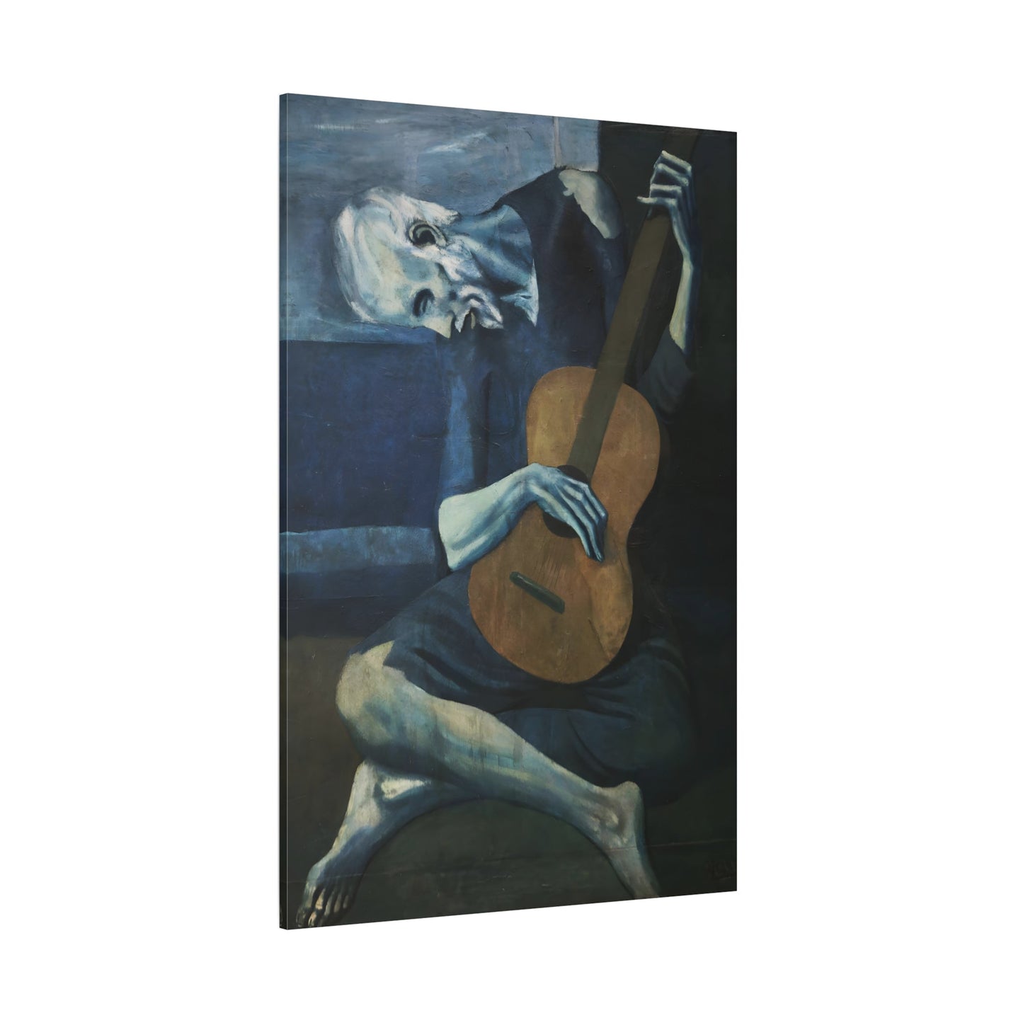 Old Guitarist Canvas Wall Art Print Pablo Picasso Reproduction